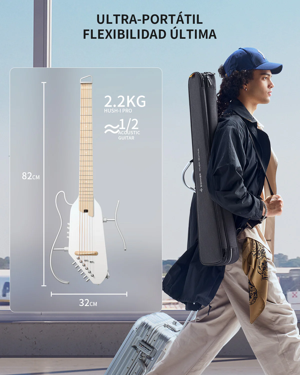 【Caja Abierta】Donner HUSH™ I PRO Guitarra de viaje - Image 13