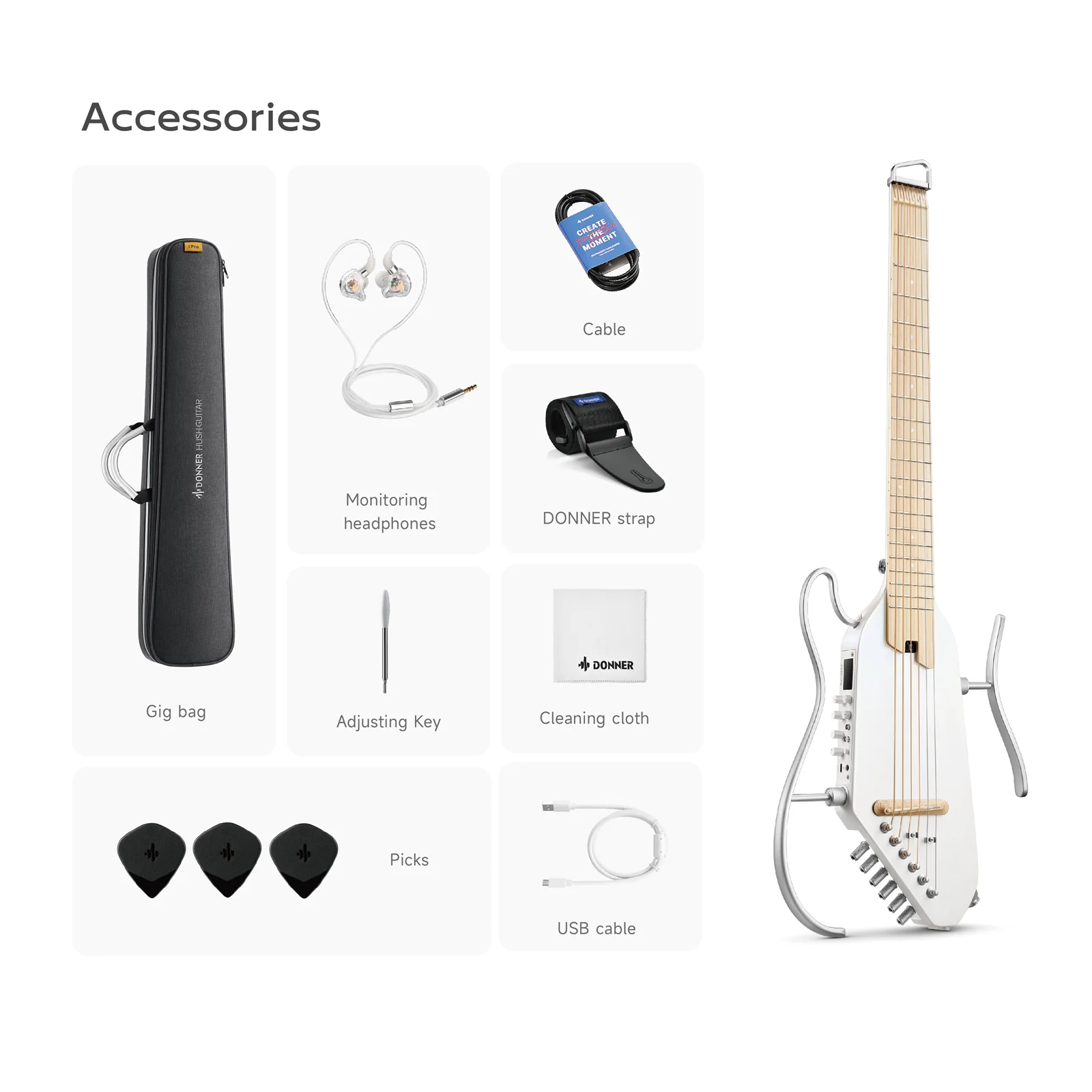 【Caja Abierta】Donner HUSH™ I PRO Guitarra de viaje - Image 14
