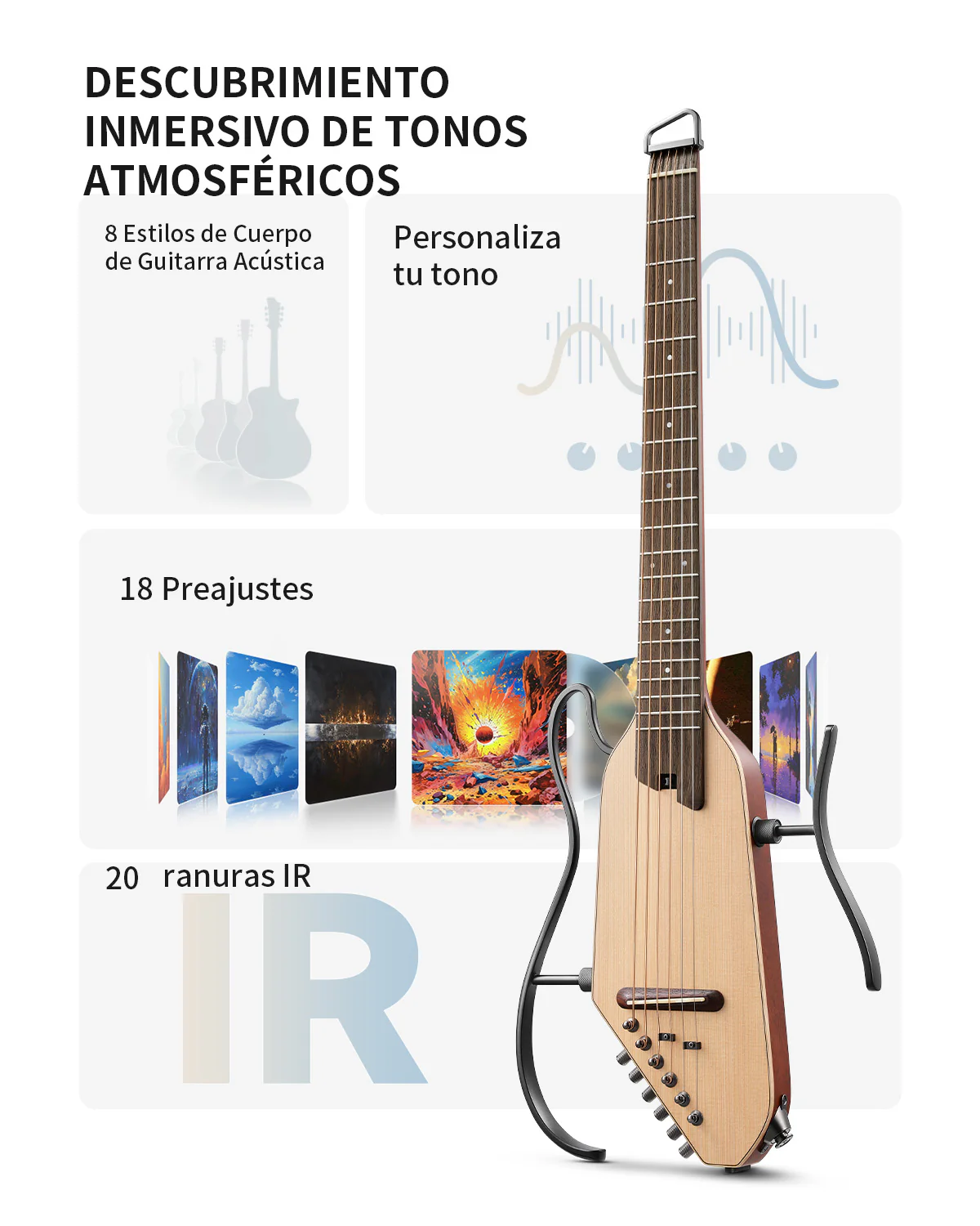 【Caja Abierta】Donner HUSH™ I PRO Guitarra de viaje - Image 20