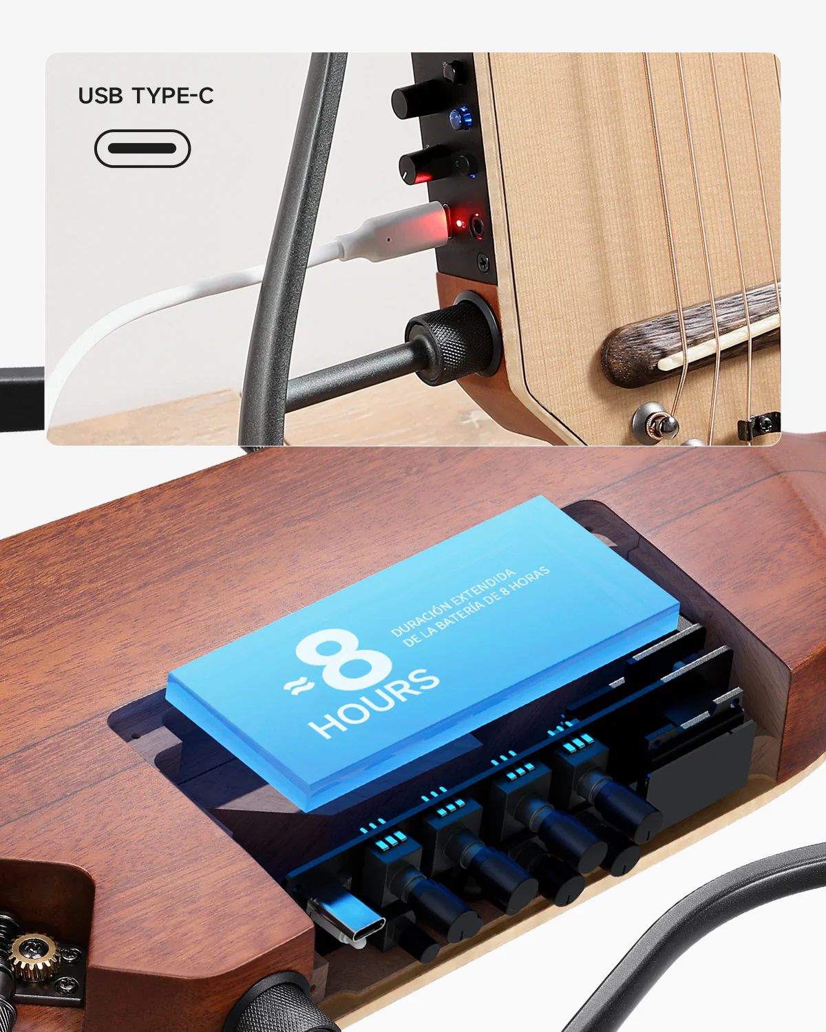 【Caja Abierta】Donner HUSH™ I PRO Guitarra de viaje - Image 24