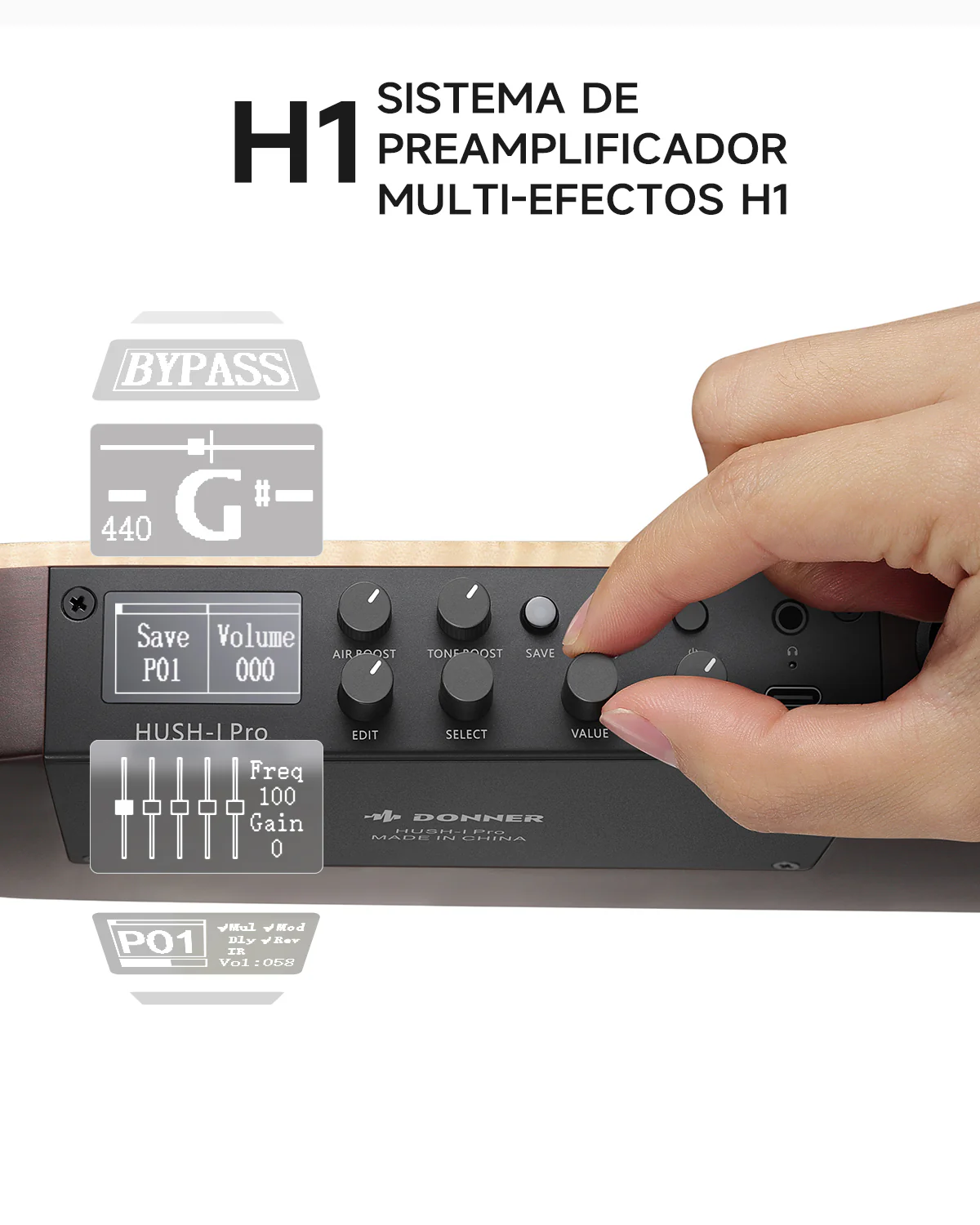 【Caja Abierta】Donner HUSH™ I PRO Guitarra de viaje - Image 28