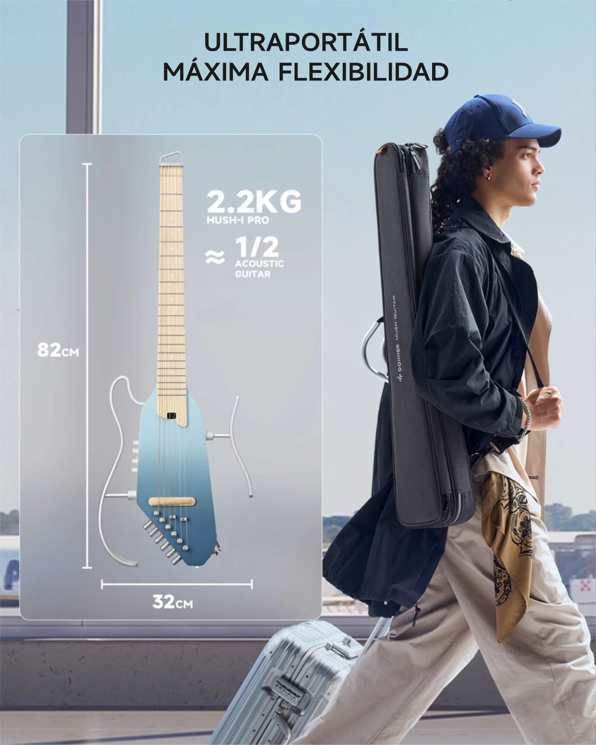 【Caja Abierta】Donner HUSH™ I PRO Guitarra de viaje - Image 39