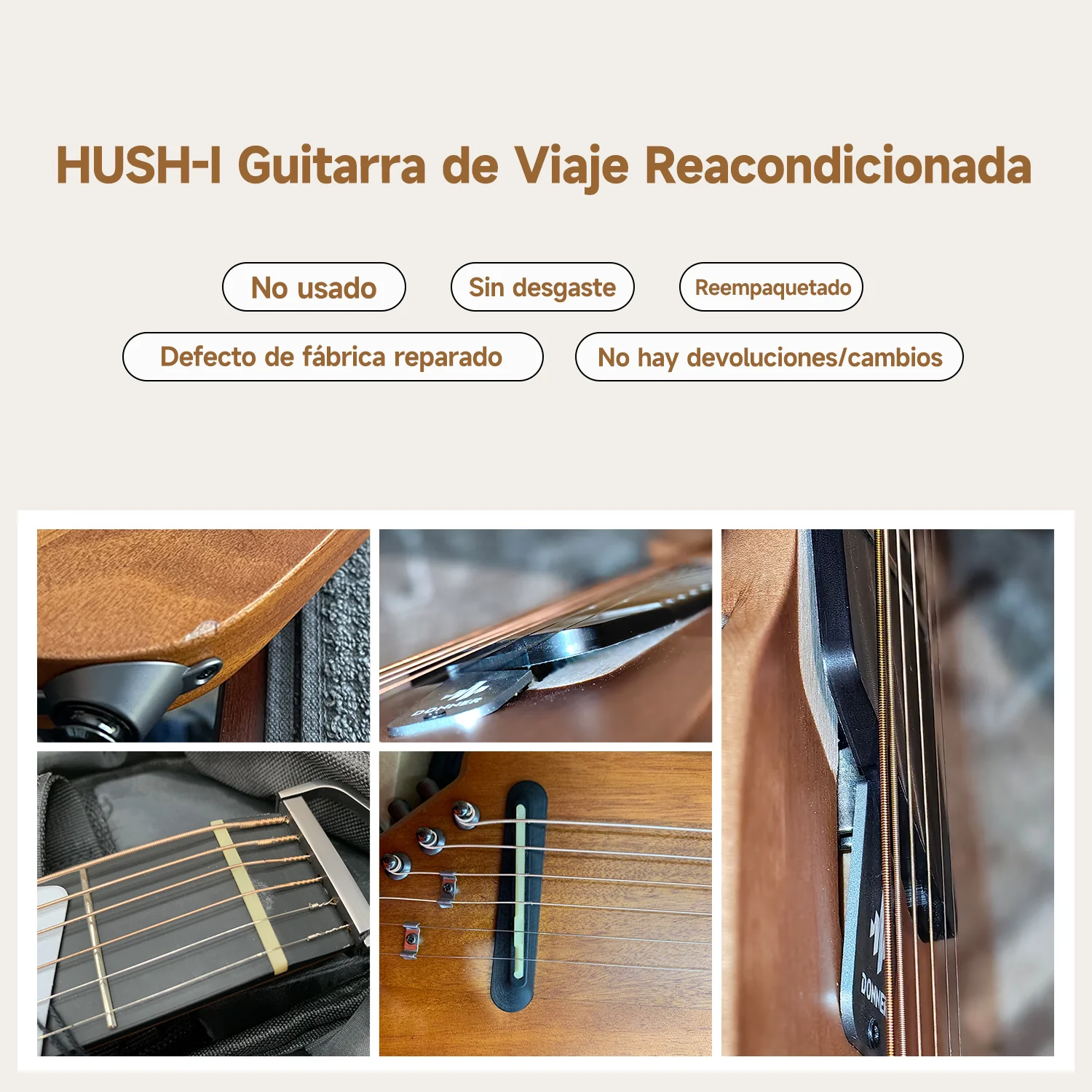 【Caja Abierta】Donner HUSH™ I PRO Guitarra de viaje - Image 4