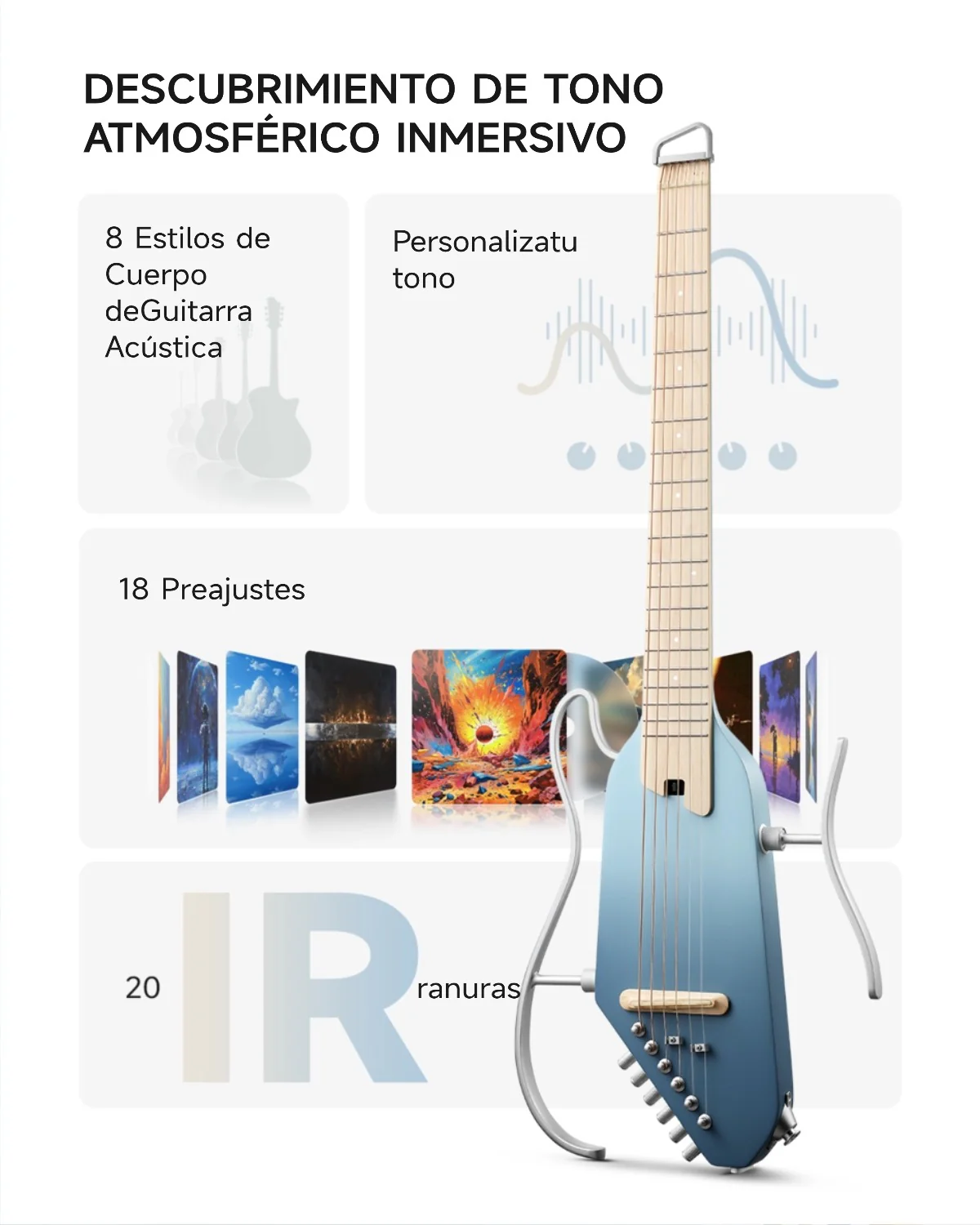 【Caja Abierta】Donner HUSH™ I PRO Guitarra de viaje - Image 40