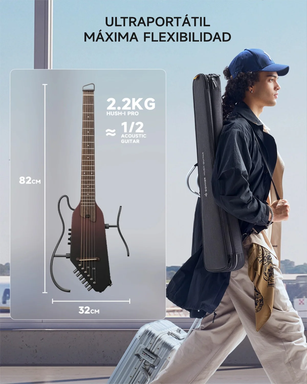 【Caja Abierta】Donner HUSH™ I PRO Guitarra de viaje - Image 53