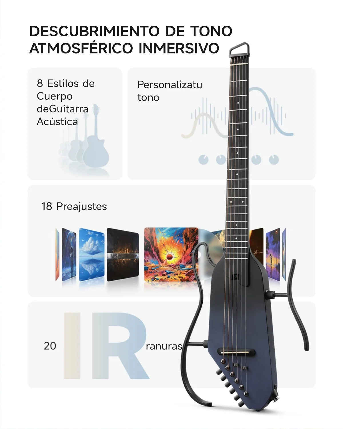 【Caja Abierta】Donner HUSH™ I PRO Guitarra de viaje - Image 60