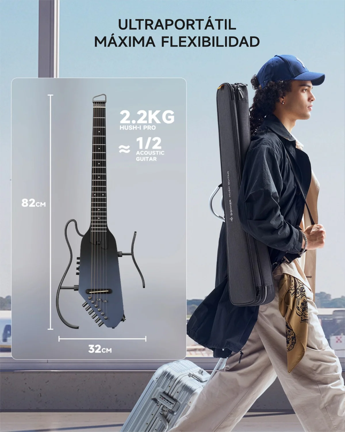 【Caja Abierta】Donner HUSH™ I PRO Guitarra de viaje - Image 61