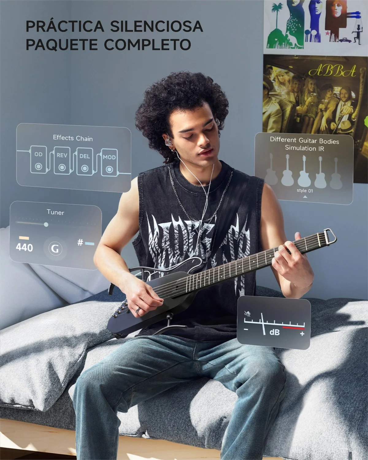 【Caja Abierta】Donner HUSH™ I PRO Guitarra de viaje - Image 66