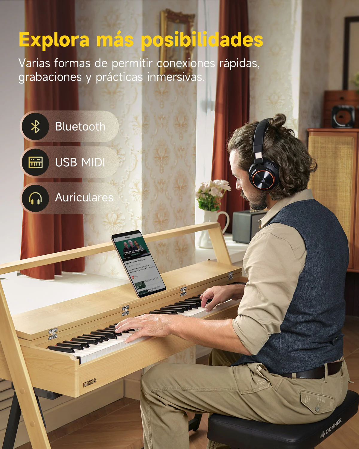 【Caja Abierta】Donner OURA™ R300 Piano digital de estilo casero - Image 12