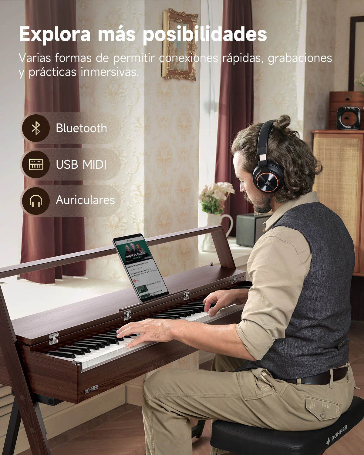 【Caja Abierta】Donner OURA™ R300 Piano digital de estilo casero - Image 20