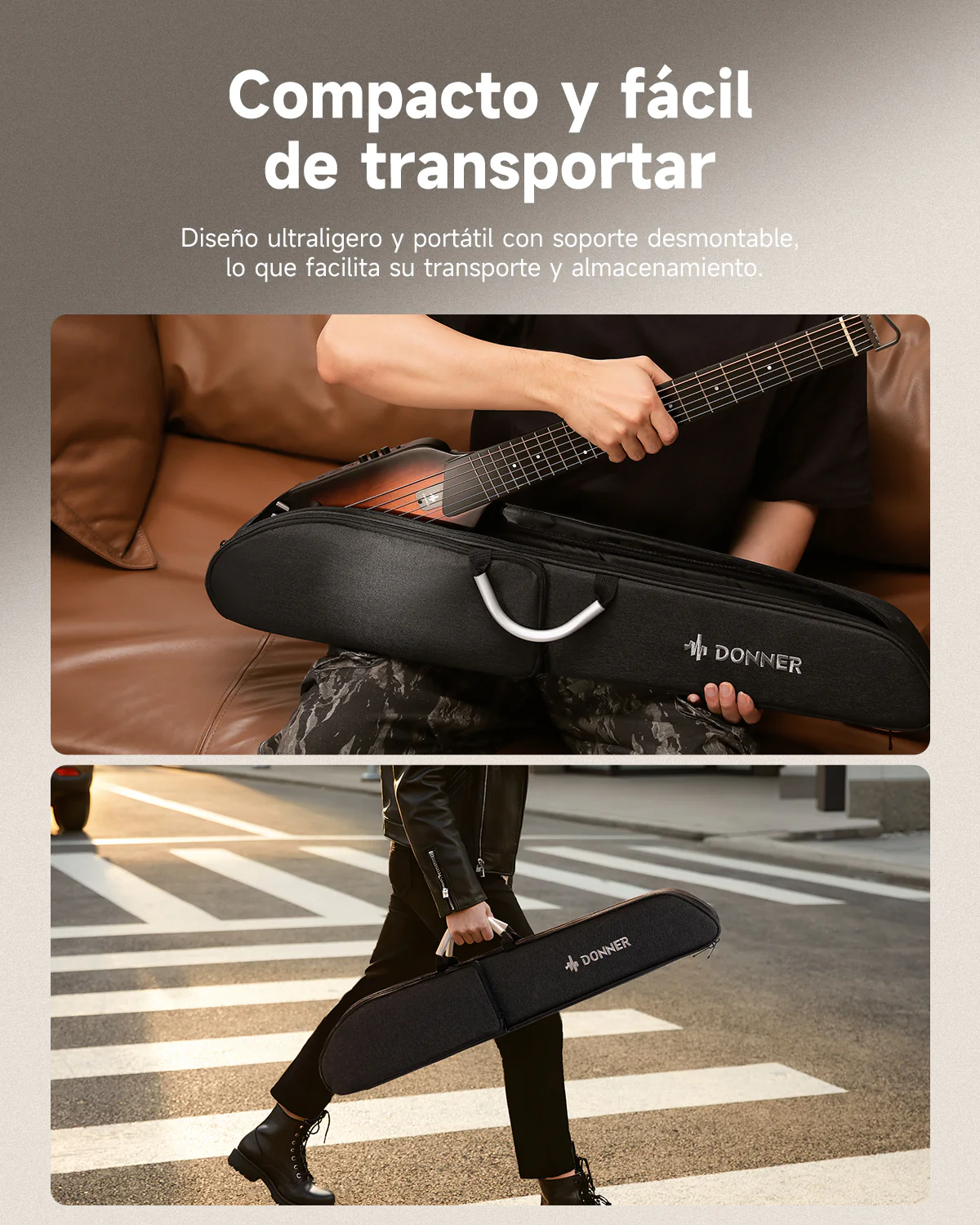 【Caja Abierta】Donner HUSH™ I Guitarra de viaje ultraligera y portátil - Image 27