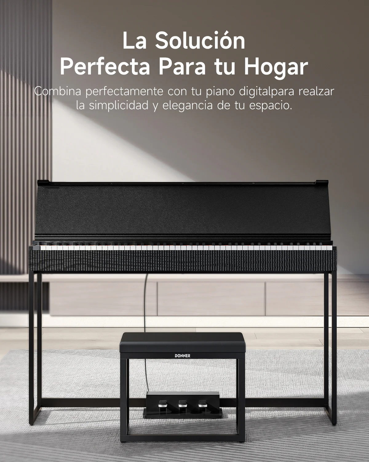 Donner DKB-200 Banco de piano minimalista - Image 3