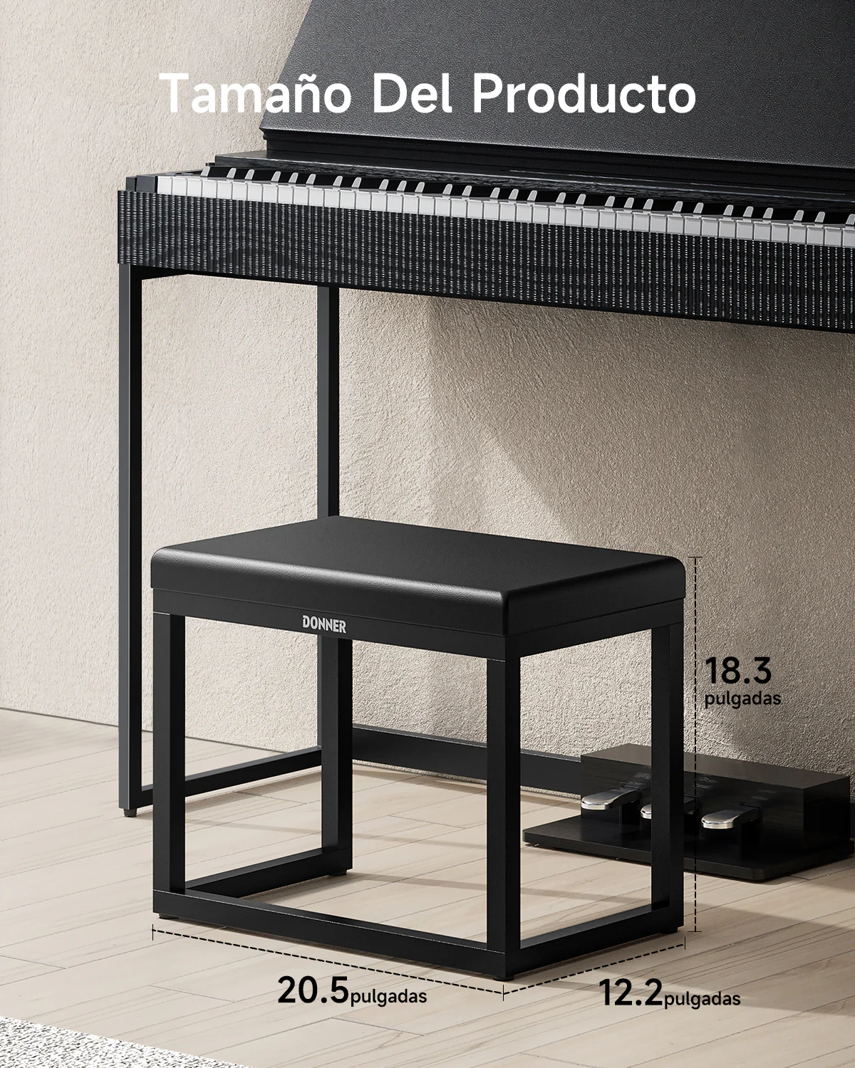 Donner DKB-200 Banco de piano minimalista - Image 5