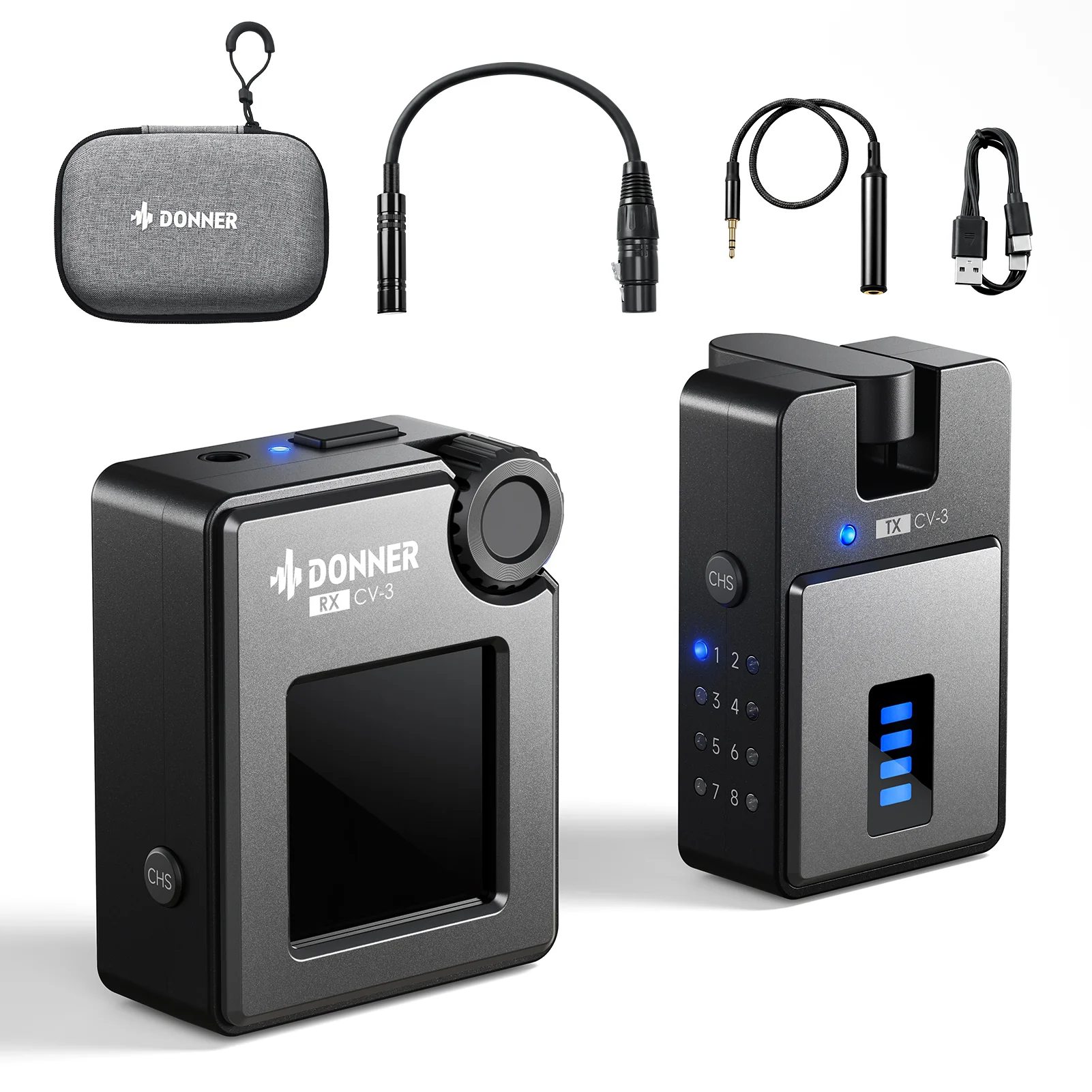 DONNER CV-3 Sistema de monitorización intraaural inalámbrico