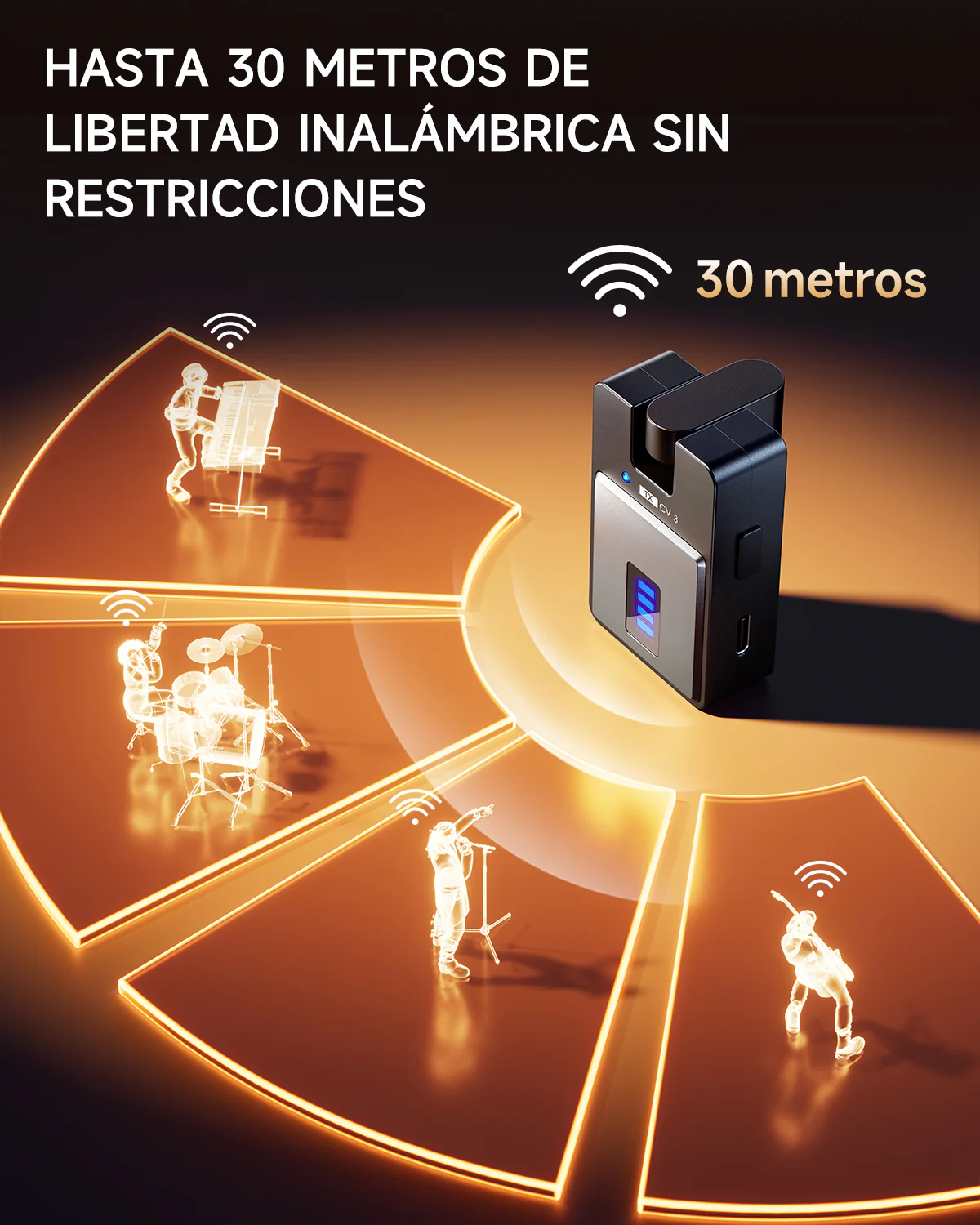 DONNER CV-3 Sistema de monitorización intraaural inalámbrico - Image 7