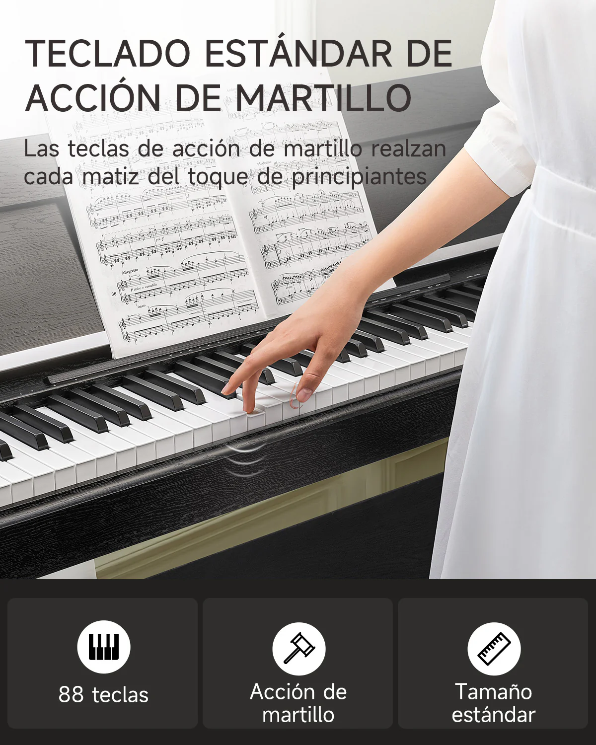 Donner DDP-90 PRO Piano digital con teclas contrapesadas para uso doméstico - Image 6