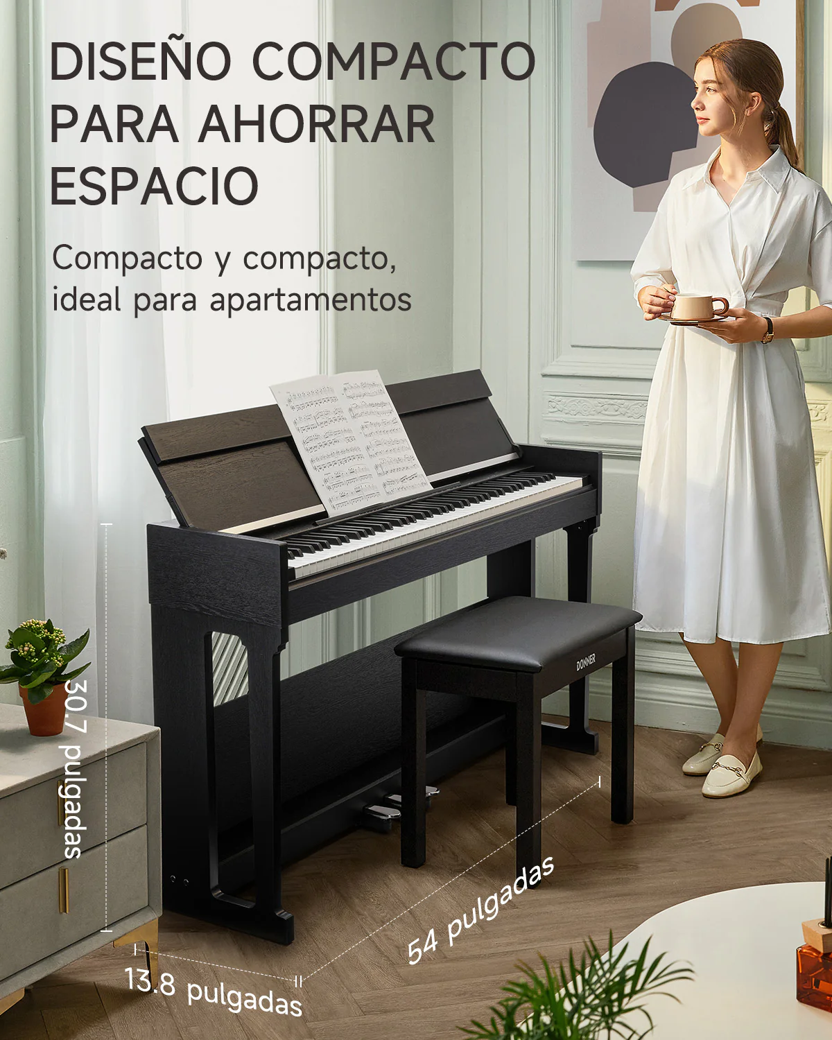 Donner DDP-90 PRO Piano digital con teclas contrapesadas para uso doméstico - Image 7