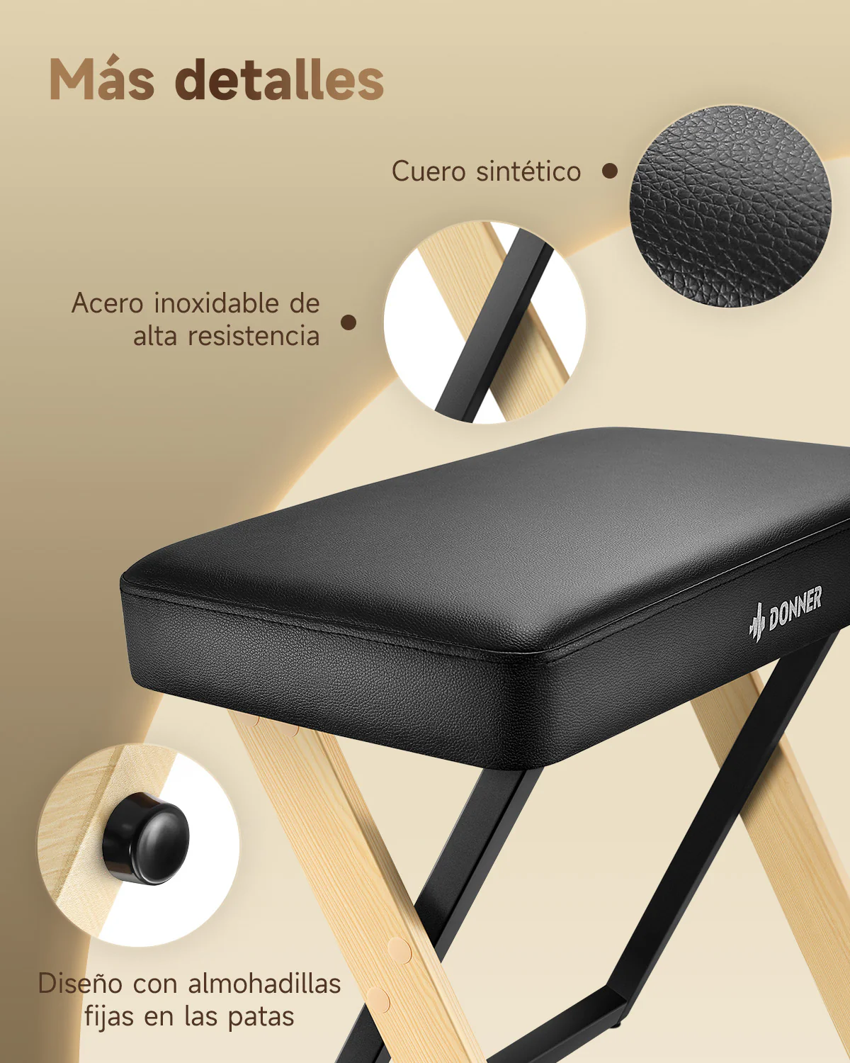 Donner DKB-300 Banco de piano elegante - Image 6