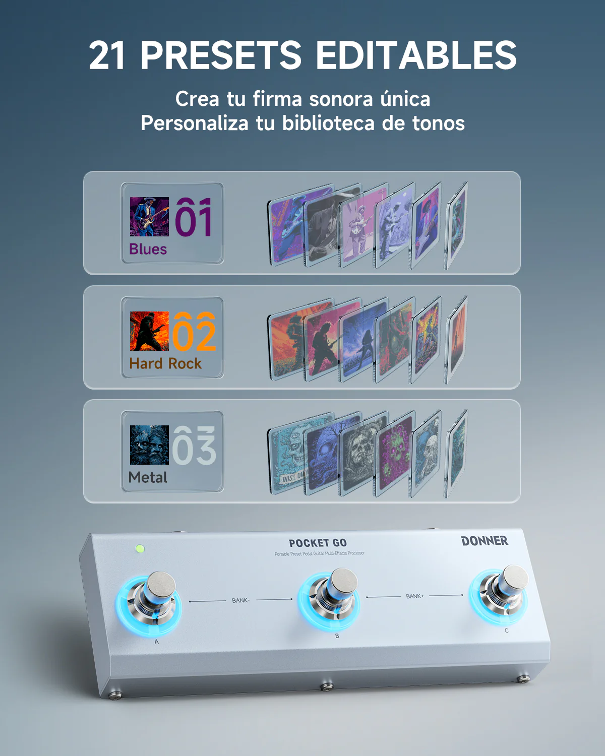 Donner Pocket Go Procesador de efectos múltiples pedal - Image 4